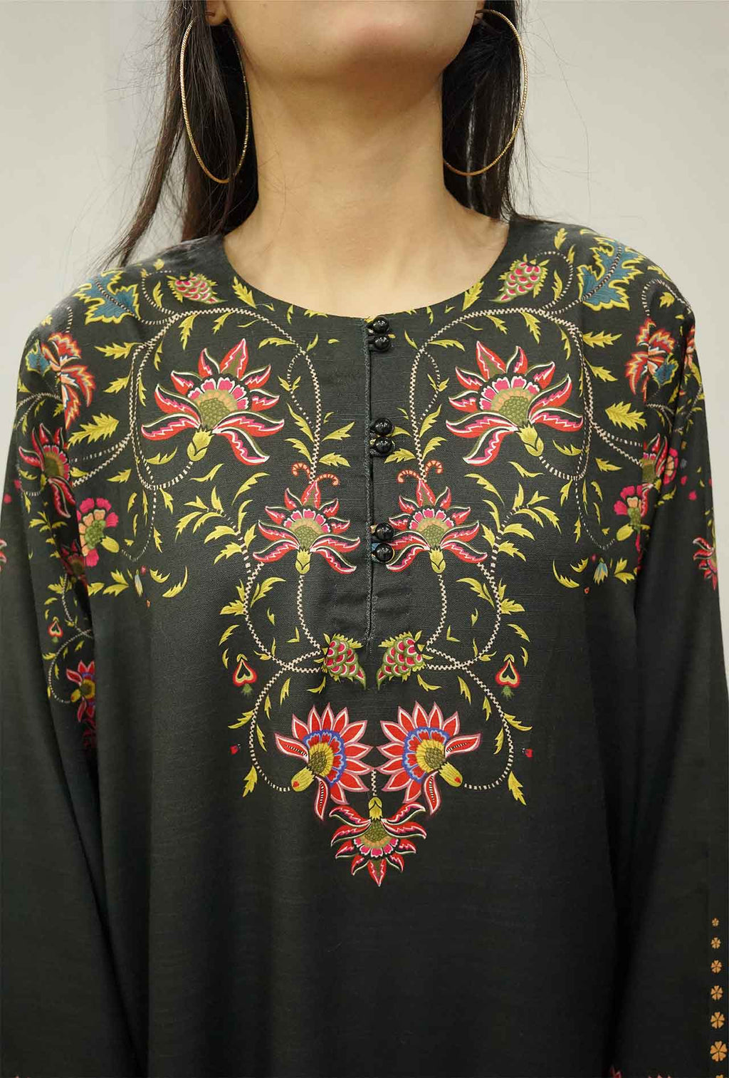 Raven Forest - Cord Urban Prints - stitched